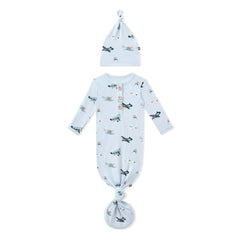 Knotted Gown with Hat Set in Take Off