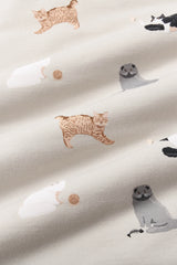 Twirl Bodysuit Dress in Fluffy Cat