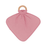 Lovey in Apple Blossom with Removable Wooden Teething Ring