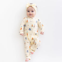 Zippered Romper in Winnie the Pooh Celebration