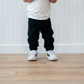Fleece Cargo Pants in Midnight