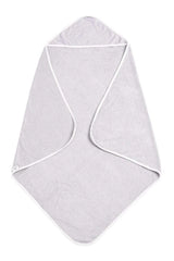 Hooded Bath Towel in Storm with Cloud Trim
