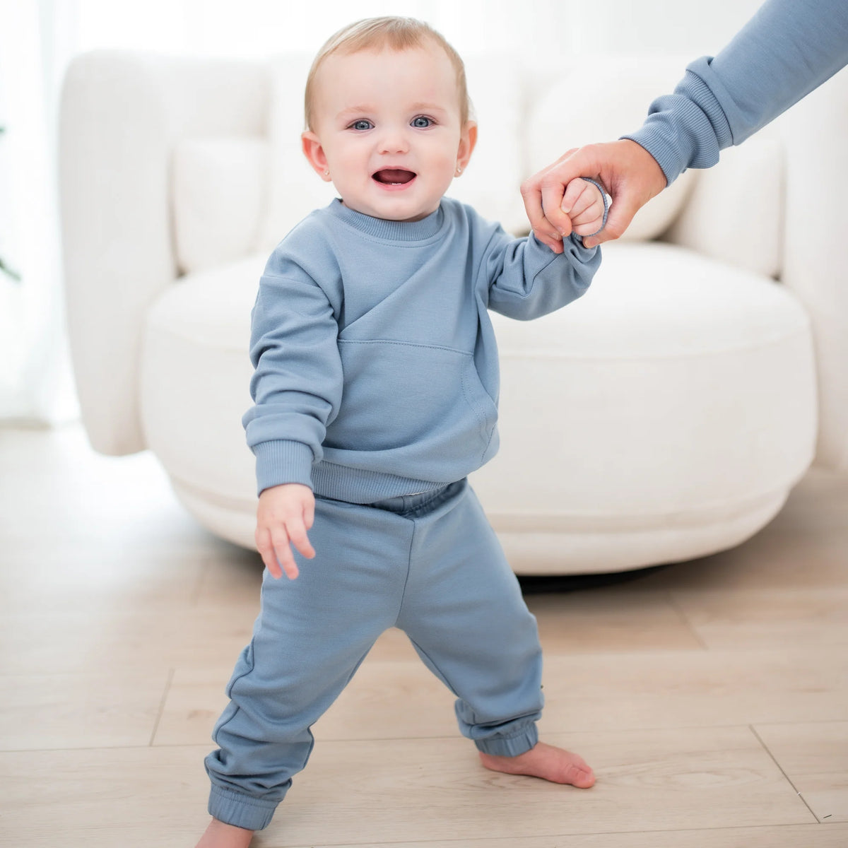 French Terry Jogger Set in Slate