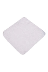 Hooded Bath Towel in Storm with Cloud Trim