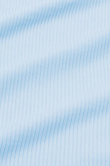 Ribbed Zipper Footie in Breeze